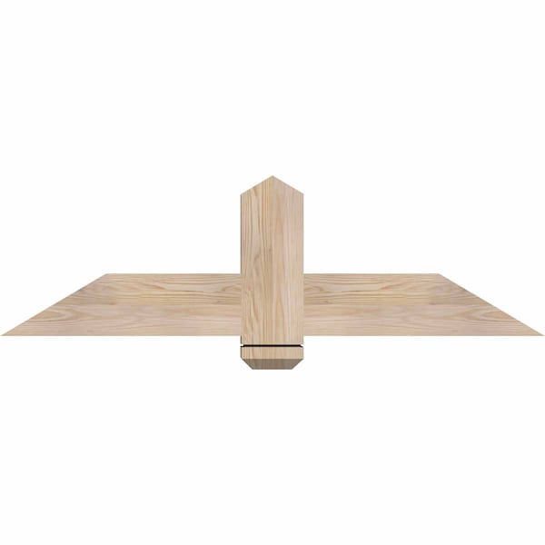 Ekena Millwork Eugene Smooth Timber Gable Bracket, Douglas Fir, 48"W x 14"H x 3 1/2"D x 5 1/2"F, 7/12 Pitch GBW048X14X0406EUG00SDF - main
